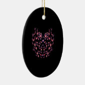 Funny Flamingo Halloween Keramik Ornament (Rechts)