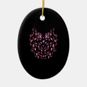 Funny Flamingo Halloween Keramik Ornament