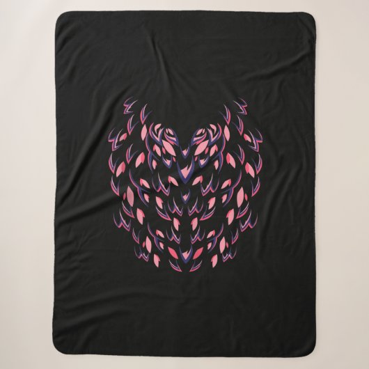 Funny Flamingo Halloween Sherpadecke (Vorderseite)