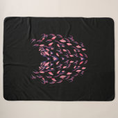Funny Flamingo Halloween Sherpadecke (Vorderseite (Horizontal))