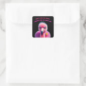Funny Flamingo Insult Spaß Coffee Quadratischer Aufkleber (Tasche)