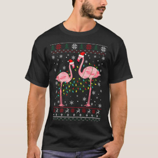 Funny Flamingo Lights gequetscht Ugly Sweater Chri T-Shirt