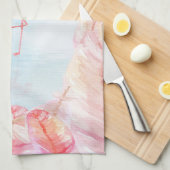 Funny Flamingo Lovers | Flamingo Feather Print Art Geschirrtuch (Viertel Falte)