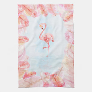 Funny Flamingo Lovers   Flamingo Feather Print Art Geschirrtuch
