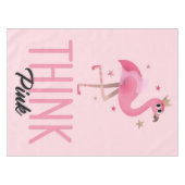 Funny Flamingo Lovers | Niedlich Flamingo Think Pi Tischdecke (Vorderseite (Horizontal))