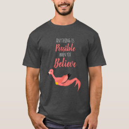 Funny Flamingo Mermaid und inspirierendes Zitat T-Shirt