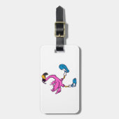 Funny Flamingo mit Sonnenbrille | Farbe wählen Gepäckanhänger (Vorderseite vertikal)