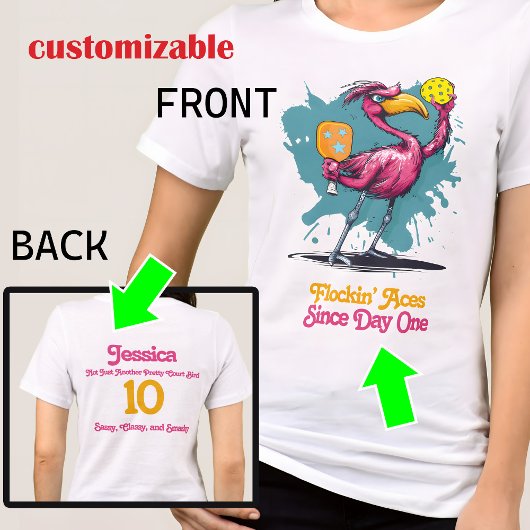 Funny Flamingo Pickleball Tri-Blend Shirt