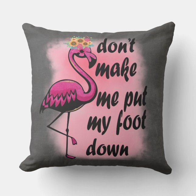 Funny Flamingo Pillow Kissen (Vorderseite)