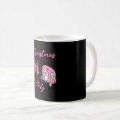 Funny Flamingo Pink Camping Weihnachten im Juli Kaffeetasse (VorderseiteRechts)