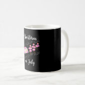 Funny Flamingo Pink Camping Weihnachten im Juli Kaffeetasse (VorderseiteRechts)