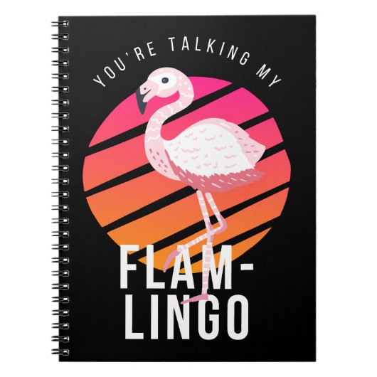 Funny Flamingo Pun Notizblock (Vorderseite)