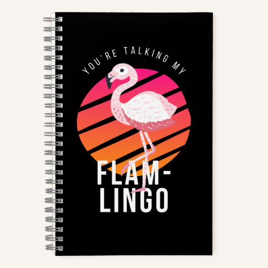 Funny Flamingo Pun Notizblock (Vorderseite)