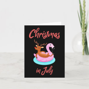 Funny Flamingo Reindeer Weihnachten im Juli Weihna Karte