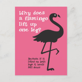 Funny Flamingo Riddle Postkarte