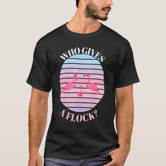 Funny Flamingo Saying Unisex  Retro Beach Sunset T-Shirt (Vorderseite)