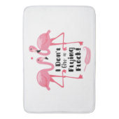 Funny Flamingo Spaß - ich gebe keinen Flieger Badematte (Vorderseite Vertikal)