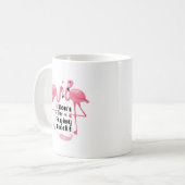 Funny Flamingo Spaß - ich gebe keinen Flieger Kaffeetasse (Vorderseite Links)