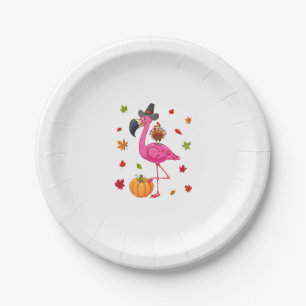 Funny Flamingo Turkey Erntedank Pumpkin Pappteller