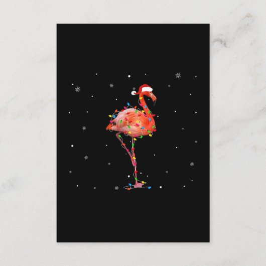 Funny Flamingo Weihnachts Light Apparel Niedliche  Begleitkarte (Vorderseite)