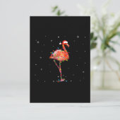 Funny Flamingo Weihnachts Light Apparel Niedliche  Begleitkarte (Stehend Vorderseite)