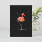 Funny Flamingo Weihnachts Light Apparel Niedliche  Save The Date (Stehend Vorderseite)