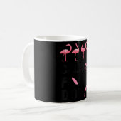 Funny Flamingos Lover Pink Flamingo Calm The Floc Kaffeetasse (Vorderseite Links)