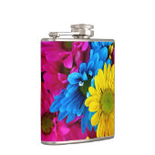Funny Flask Flask farbenfrohe Blume pink Flachmann (Rechts)