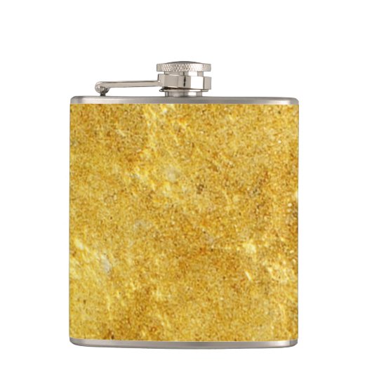 Funny Flask Gold costumisieren Flachmann (Vorderseite)
