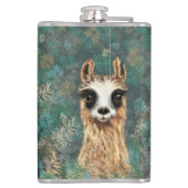 Funny Flask mit Curious Llama Flachmann (Rückseite)