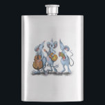 Funny Flask mit Maus-Musikband Flachmann<br><div class="desc">Funny Flask with Musical Mouse Band - Cartoon Animal Zeichnend Mouses Liebe Music - Choose / Add Your Unique Text / Color - Make Your Cecil Flask Gift - Neu formatieren und verschieben oder entfernen und hinzufügen / Elemente / Text mit Anpassungstool ! - Zeichn und Design von MIGNED. Sie...</div>