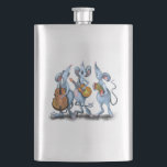 Funny Flask mit Maus-Musikband Flachmann<br><div class="desc">Funny Flask with Musical Mouse Band - Cartoon Animal Zeichnend Mouses Liebe Music - Choose / Add Your Unique Text / Color - Make Your Cecil Flask Gift - Neu formatieren und verschieben oder entfernen und hinzufügen / Elemente / Text mit Anpassungstool ! - Zeichn und Design von MIGNED. Sie...</div>