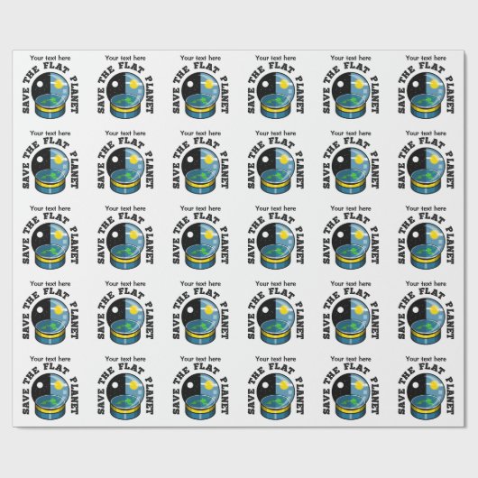 Funny Flat Earth Geschenkpapier (Flach)