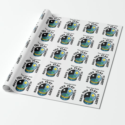 Funny Flat Earth Geschenkpapier (Ungerollt)