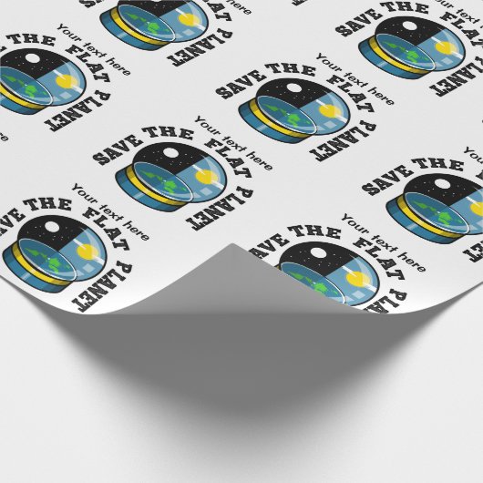 Funny Flat Earth Geschenkpapier (Ecke)