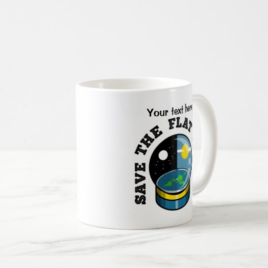 Funny Flat Earth Kaffeetasse (VorderseiteRechts)