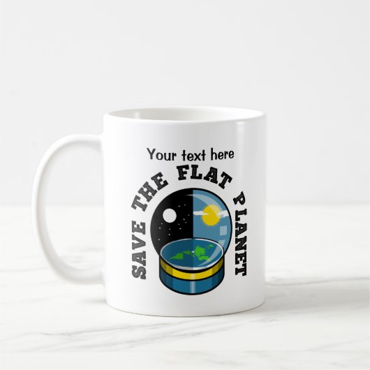 Funny Flat Earth Kaffeetasse (Links)