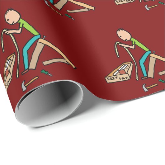 Funny Flat Pack Self-Assembly Geschenkpapier (Rolleneckpunkt)