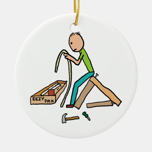 Funny Flat Pack Self-Assembly Keramik Ornament (Vorne)