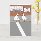 Funny Flatyed Chicken wird gut Karte (Gelbe Blume)