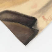 Funny Fleece Blanket Gentleman Giraffe mit Rose (Ecke)