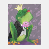 Funny Fleece Blanket mit Froschprinz - Kiss (Vorderseite)