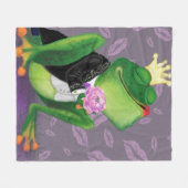 Funny Fleece Blanket mit Froschprinz - Kiss (Vorderseite (Horizontal))