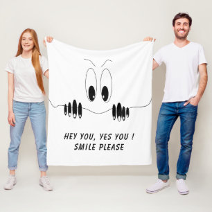 Funny Fleece Blanket Spielerisch Neugier Augen Läc