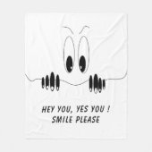 Funny Fleece Blanket Spielerisch Neugier Augen Läc (Vorderseite)
