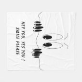 Funny Fleece Blanket Spielerisch Neugier Augen Läc (Vorderseite (Horizontal))