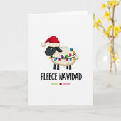 Funny Fleece Navidad Sheep Card Karte (Gelbe Blume)
