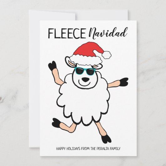 Funny Fleece Navidad Tancing Sheep Weihnachten Wei (Vorderseite)