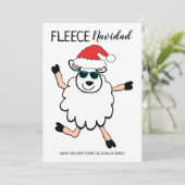 Funny Fleece Navidad Tancing Sheep Weihnachten Wei (Stehend Vorderseite)