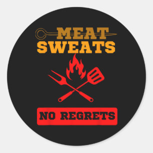 Funny Fleisch Sweet No Regrets Runder Aufkleber